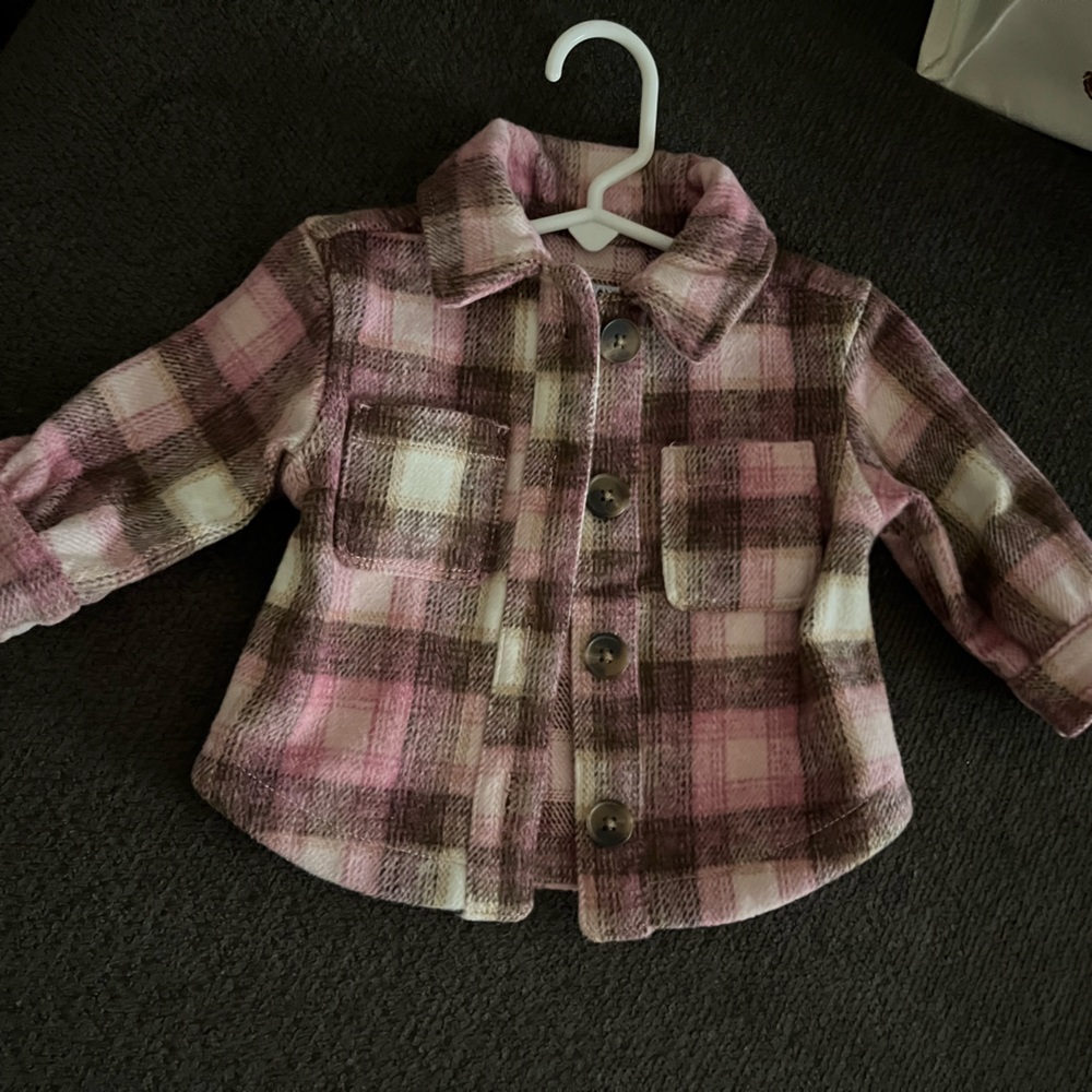 Shacket baby girl flannel